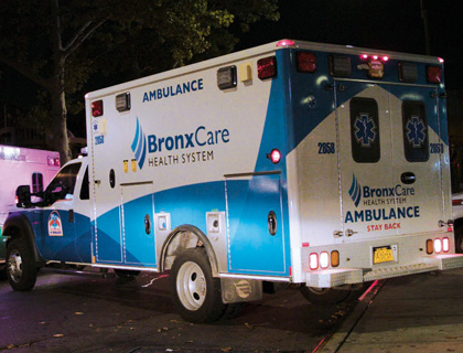 BronxCare ambulance.