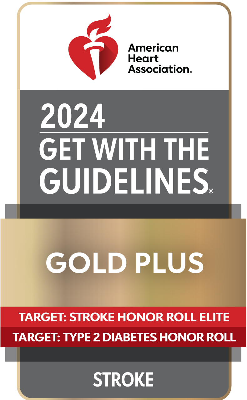 American Heart Association, 2024 Get with the Guidelines, Gold Plus, Target: Stroke Honor Roll, Target: Type 2 Diabetes Honor Roll, STROKE