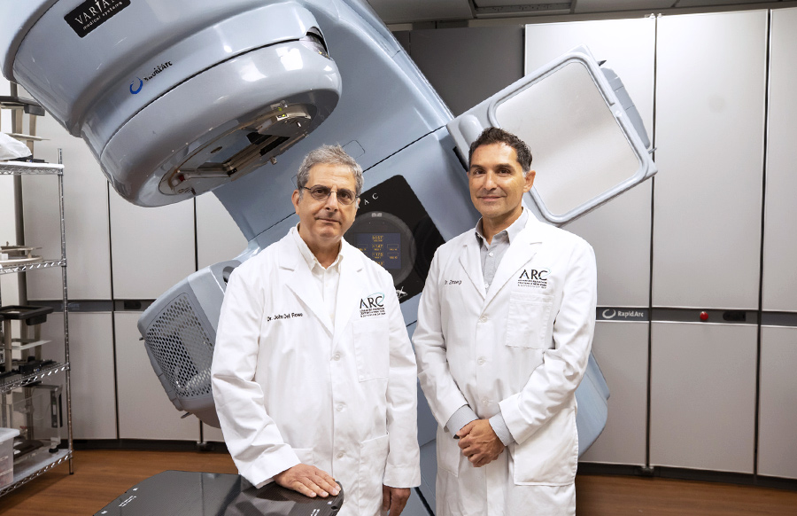 Radiation Oncology Team: Dr. Shawn H. Zimberg, Medical Director, Radiation Oncology (right), and Dr. John Del Rowe, Radiation Oncologist.